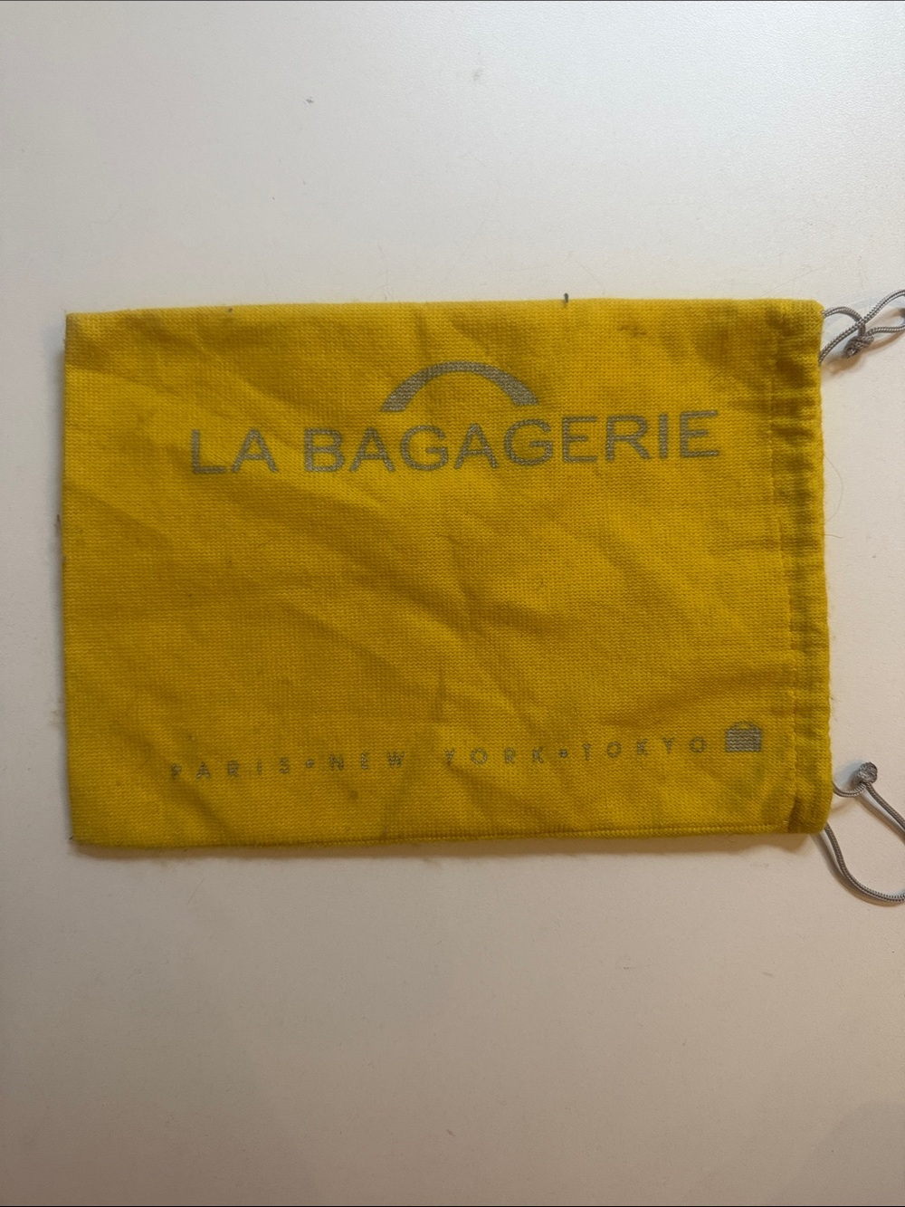 La Bagagerie Yellow Canvas Cosmetic Pouch